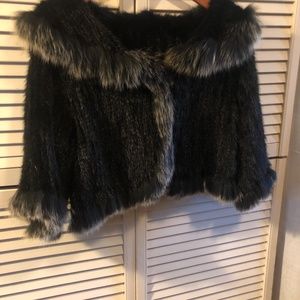 true fur mini jacket, never worn